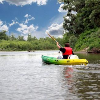 22 km canoeing