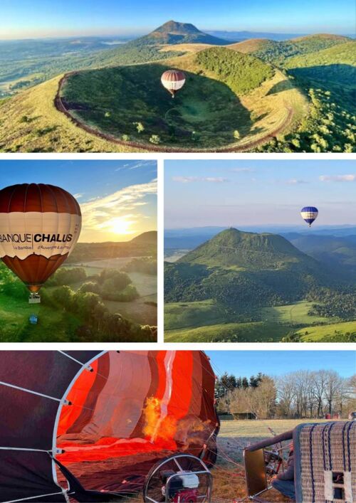 Vol en montgolfière en Auvergne : prenez de la hauteur au-dessus des volcans !